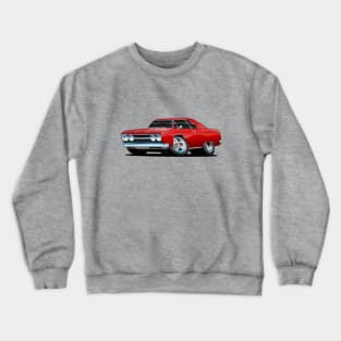 Red Hot Classic Muscle Car Coupe Cartoon Crewneck Sweatshirt